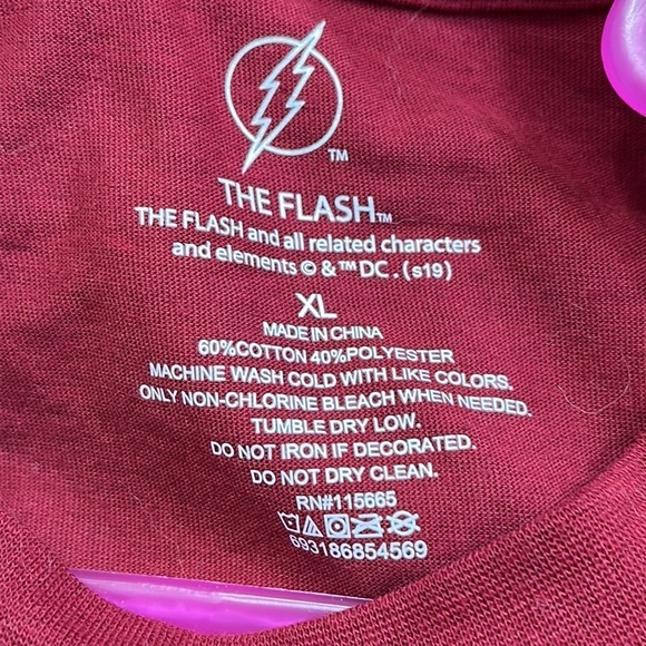 NWT Men’s DC Comics The Flash Long Sleeve Cotton Blend Shirt Size XL - Picture 7 of 7